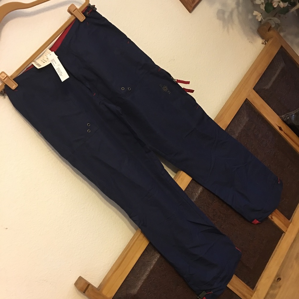 Instant Action navy casual active workout pants